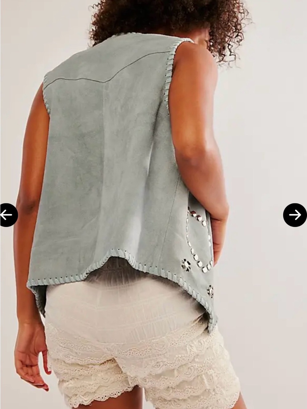 Understated Leather Suede vest small women’s